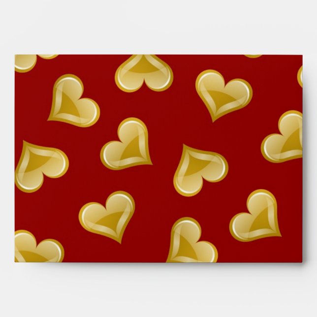 Hearts pattern envelope (Front)