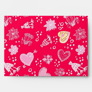 Hearts pattern envelope