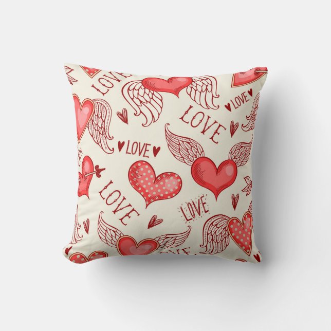Hearts Pattern for Valentine's Day Cushion (Front)