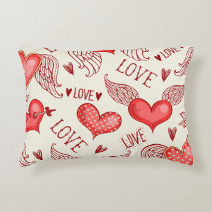 Hearts Pattern for Valentine's Day Decorative Cushion