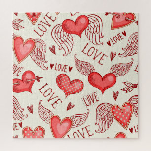 Hearts Pattern for Valentine's Day Jigsaw Puzzle