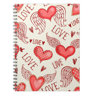 Hearts Pattern for Valentine's Day Notebook