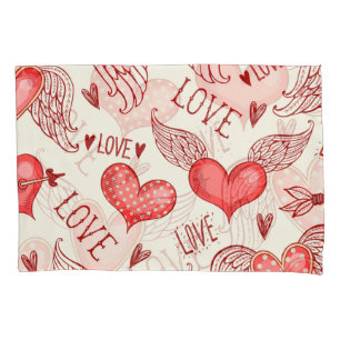Hearts Pattern for Valentine's Day Pillowcase