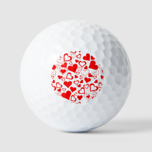 Hearts Pattern Golf Balls