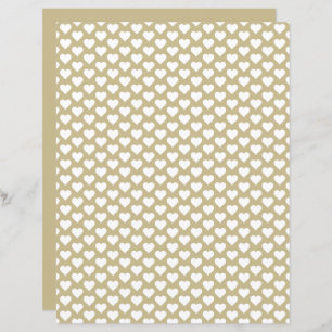 Hearts Pattern Hazelwood Shade Scrapbook Paper