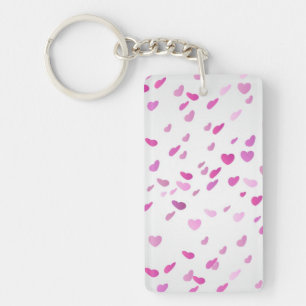 Hearts pattern key ring