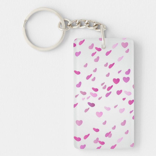 Hearts pattern key ring (Front)