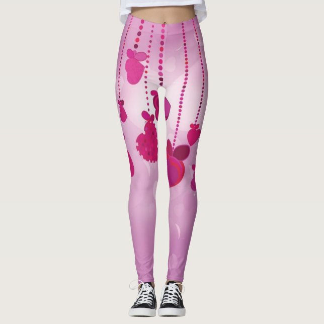 Hearts pattern leggings (Front)
