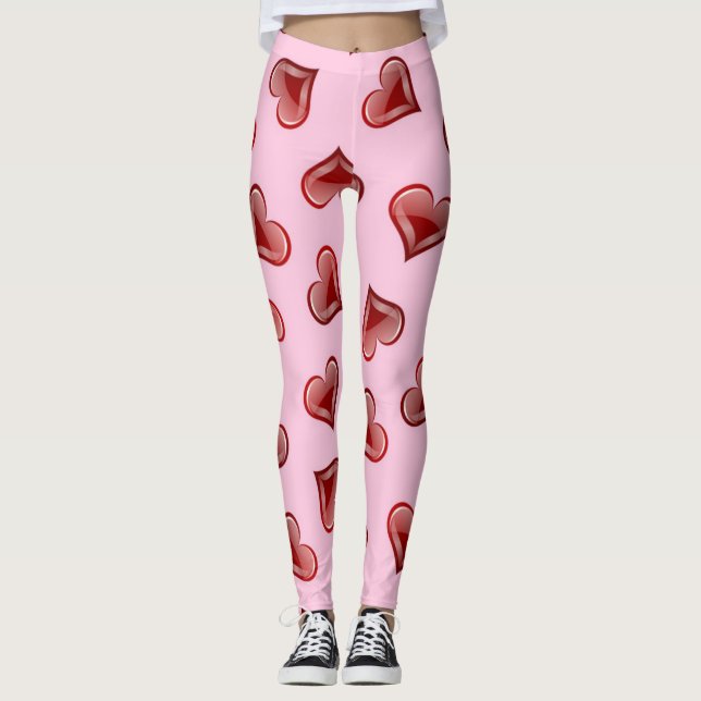 Hearts pattern leggings (Front)