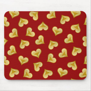 Hearts pattern mouse pad