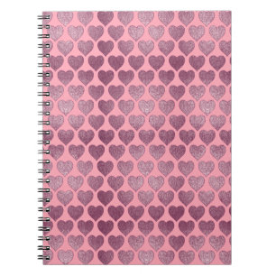 Hearts pattern notebook