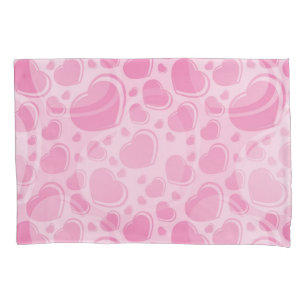 Hearts pattern pillowcase