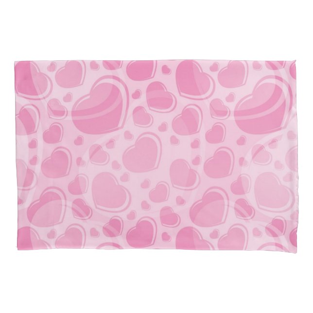 Hearts pattern pillowcase (Front)
