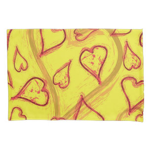 Hearts pattern pillowcase