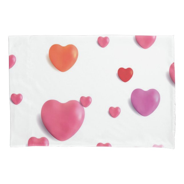 Hearts pattern pillowcase (Front)