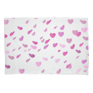 Hearts pattern pillowcase