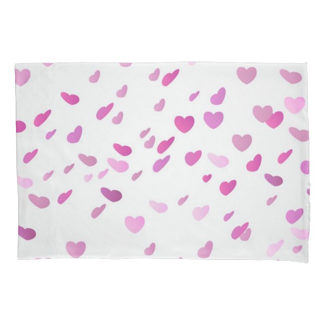 Hearts pattern pillowcase (Front)