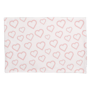 Hearts pattern pillowcase