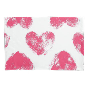 Hearts pattern pillowcase