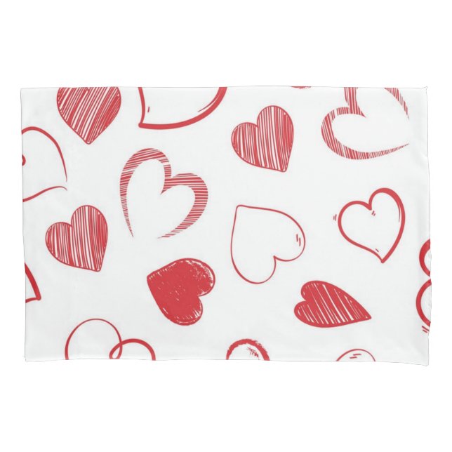 Hearts pattern pillowcase (Front)