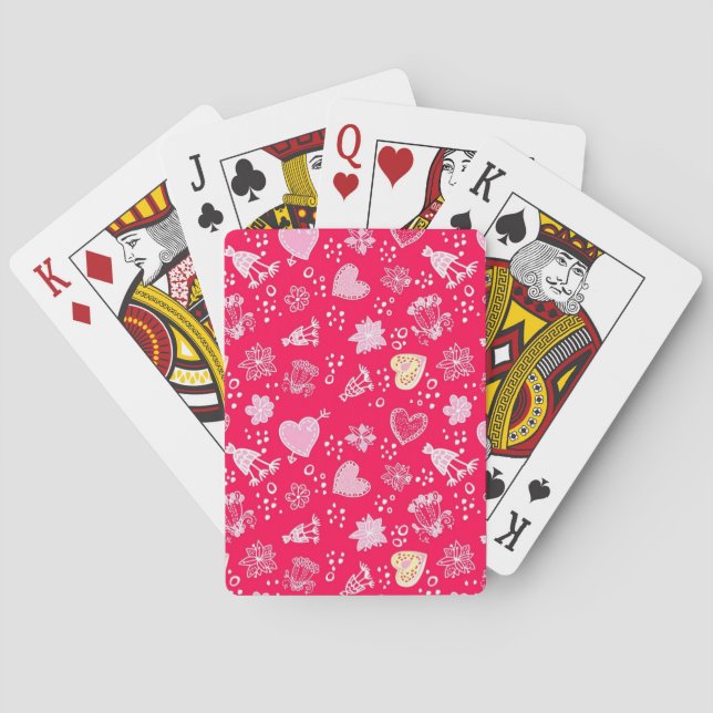 Hearts pattern playing cards (Back)