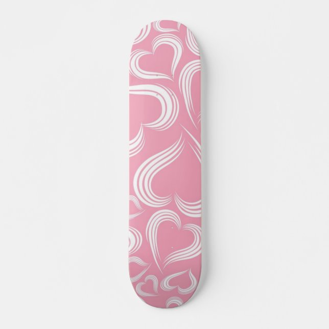 Hearts pattern skateboard (Front)