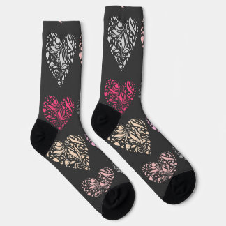 hearts pattern socks