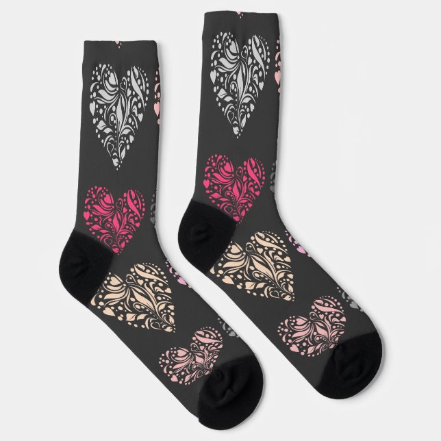 hearts pattern socks (Right)