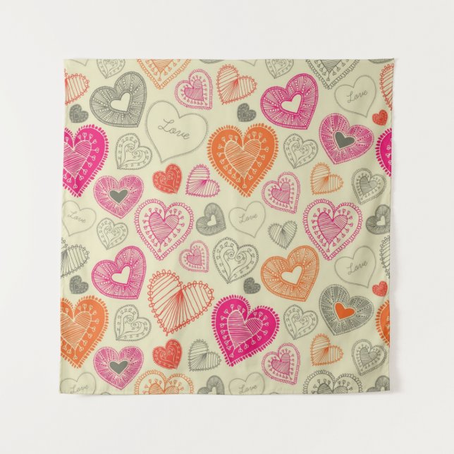 Hearts pattern tapestry (Front)