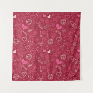 Hearts pattern tapestry