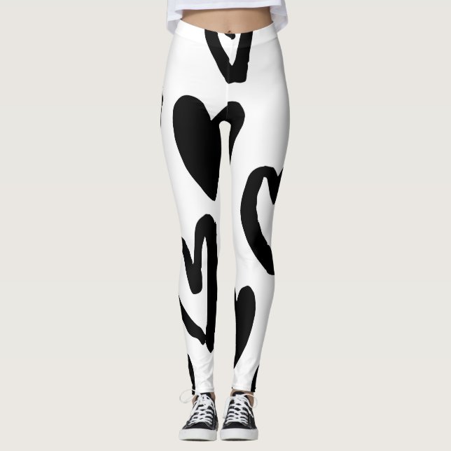 Hearts Pattern: Valentine Vintage Leggings (Front)