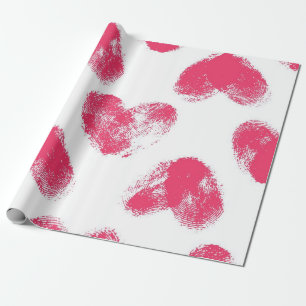 Hearts pattern wrapping paper