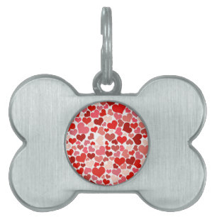 Hearts Pet Name Tag