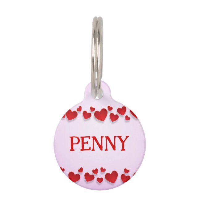 Hearts Pet Tag (Front)