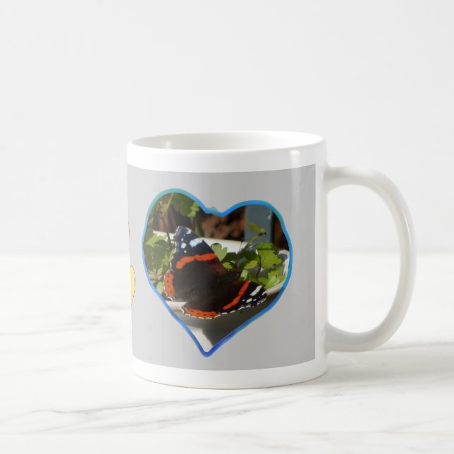 Hearts Photo Coffee Mug Grey (Right)