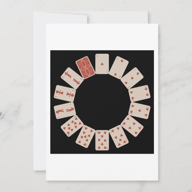 Hearts Playing Cards Circle (Front)