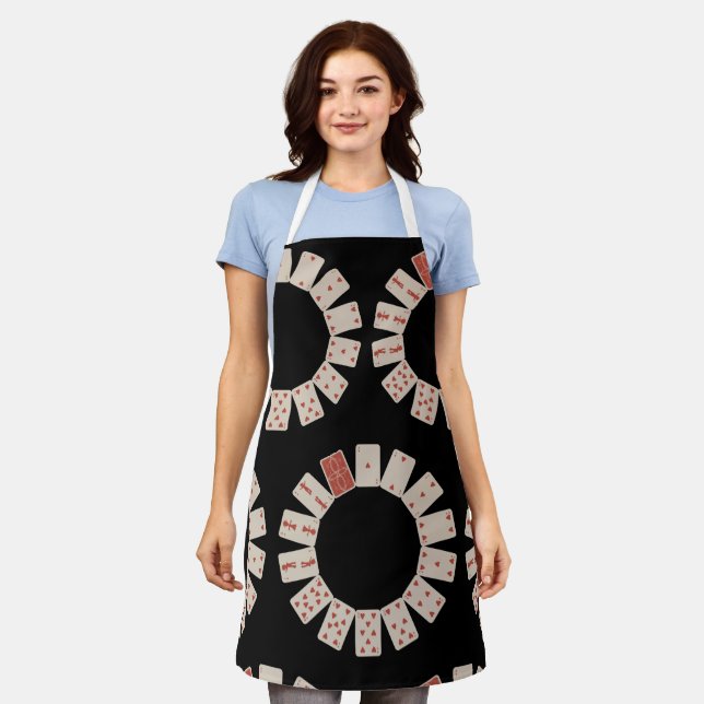 Hearts Playing Cards Circle Apron (Worn)