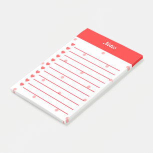 Hearts post-it notes