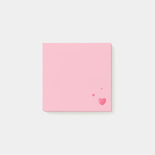 Hearts Post It Notes / Pink