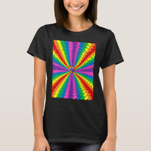 Hearts Rainbow Gay pride 2022 LGBT Flag with Heart T-Shirt