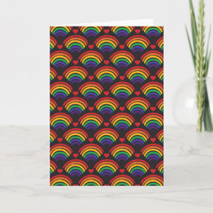 Hearts & Rainbows Pattern Card