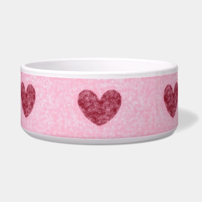 Hearts Red & Pink Faux Fuzzy Design (Front)