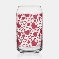 Hearts Red Roses Pattern Minimalist Valentine's