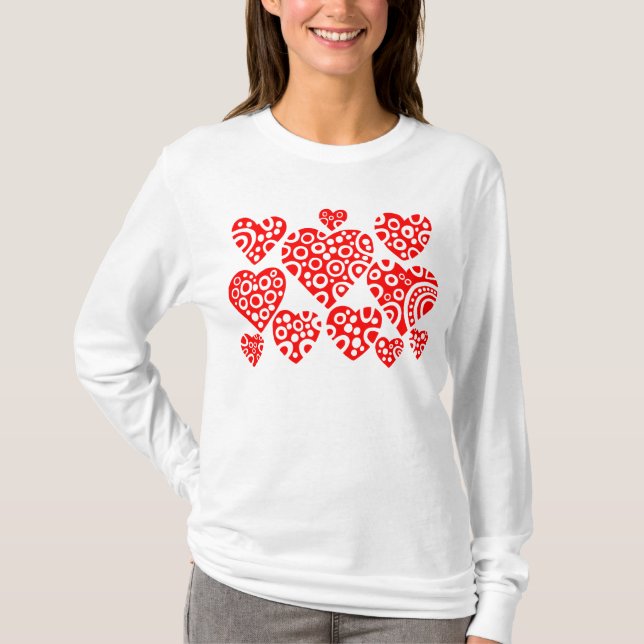 Hearts - Red T-Shirt (Front)