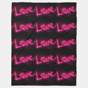 Hearts Romance Love Date Personalise Anniversaries Fleece Blanket