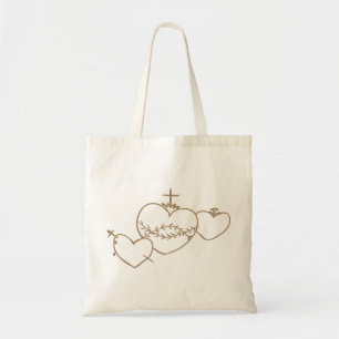 Hearts Rosary Tote Bag