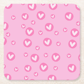 Hearts Rose Standard Coasters