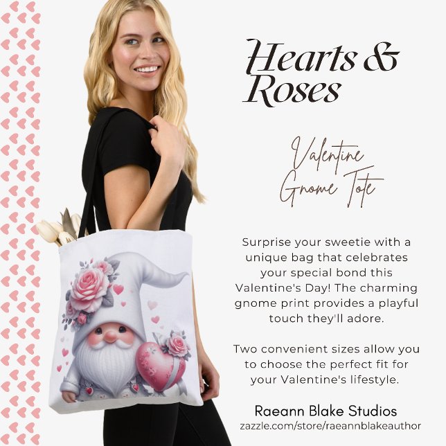 Hearts & Roses Gnome Tote (Creator Uploaded)