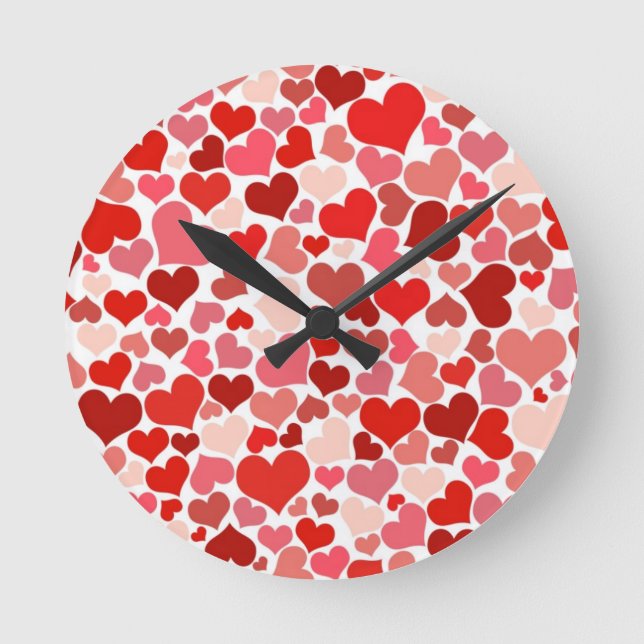Hearts Round Clock (Front)