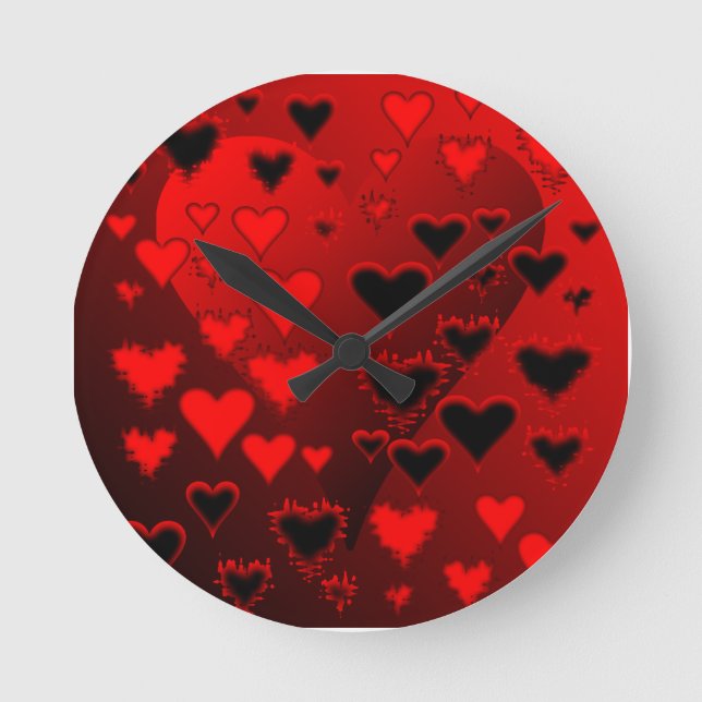 Hearts Round Clock (Front)